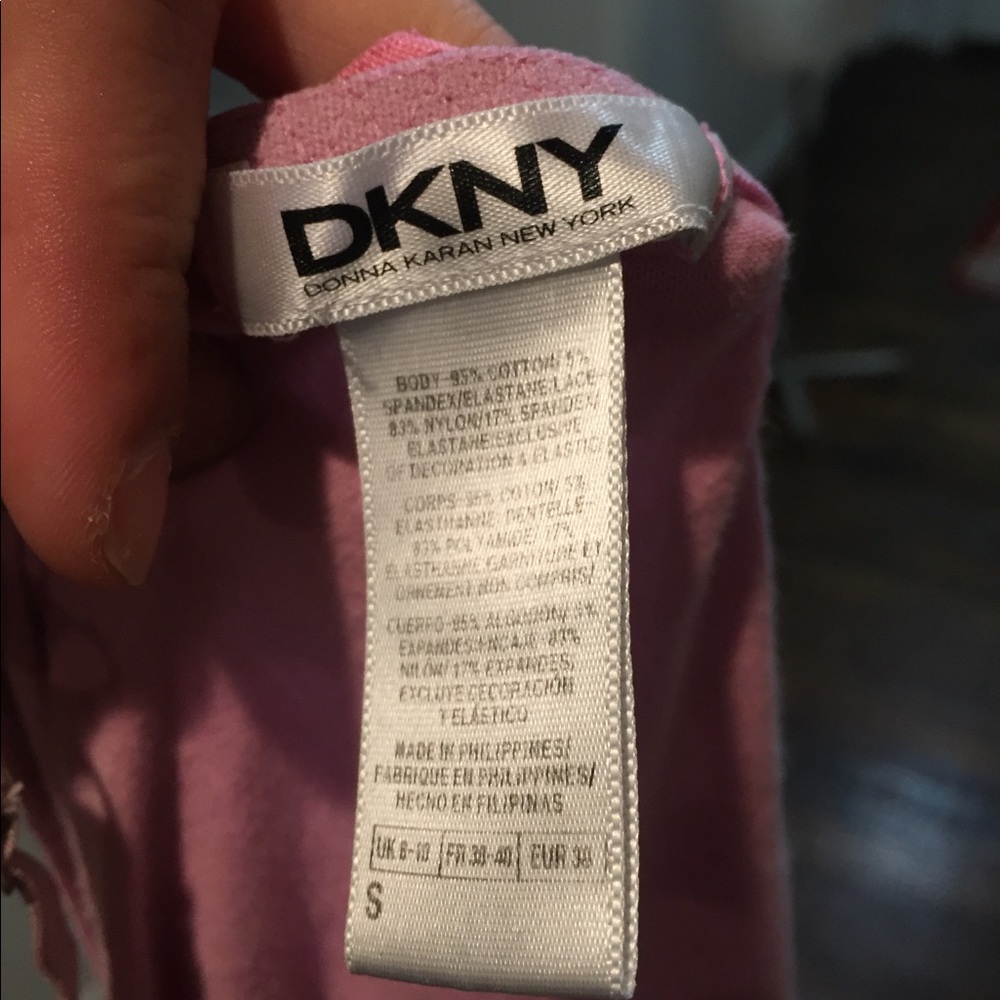 DKNY pink cotton/lace slip dress - Picture 4 of 4